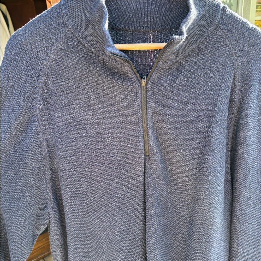 Men's Lululemon Blue Half-Zip waffle knit Sweater